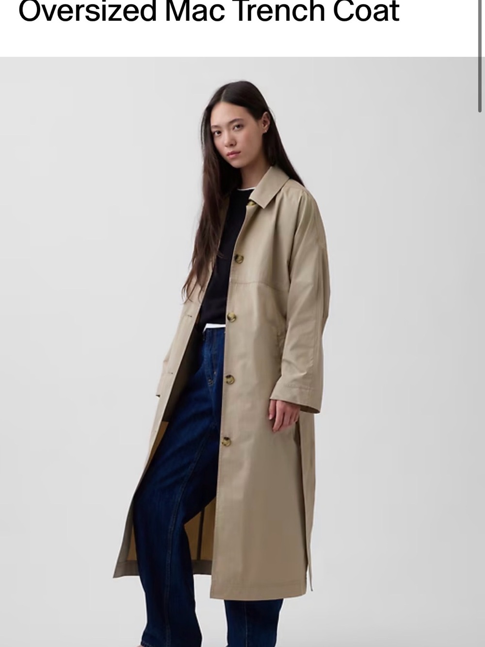 GAP Oversized Tan Trench Coat